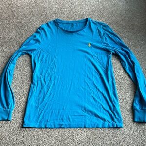 Polo Ralph Lauren Men's Long Sleeve Blue Custom Fit Tee Size Medium